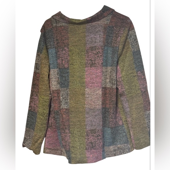 NorthStyle Patchwork Button Down Versatile Shacket SzL Multicolor New - Picture 2 of 13